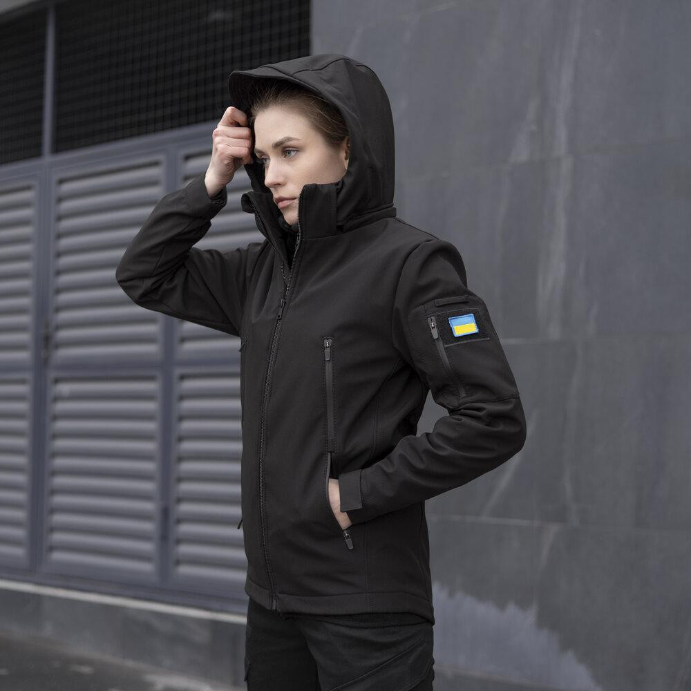 Женская тактическая черная куртка Pobedov Motive Киев - изображение 8