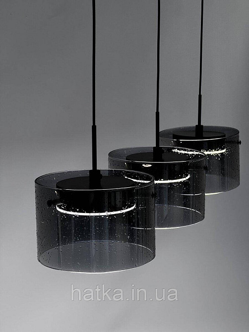 Підвісний світлодіодний світильник G 2922/3L 42W Димчасто-чорний Київ - фото 3
