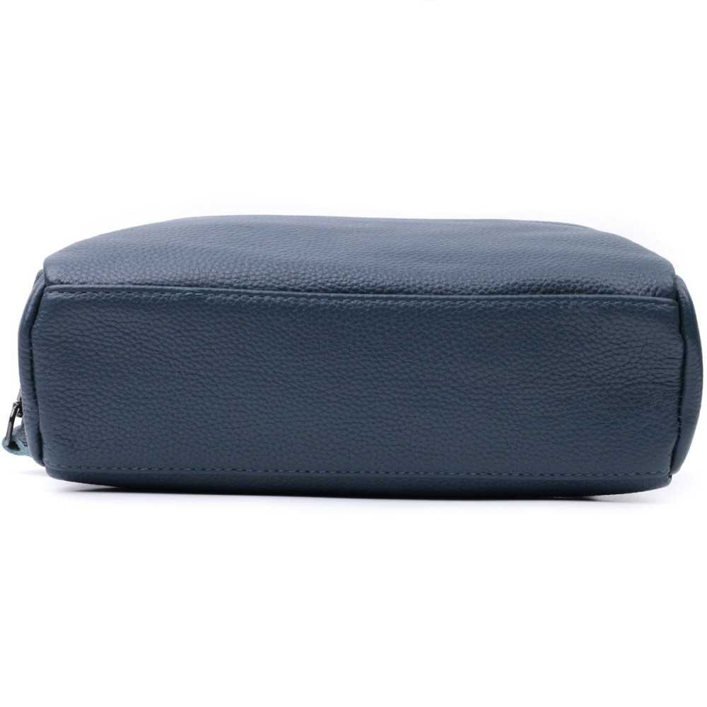 Стильная сумка для женщин с карманами из натуральной кожи Vintage 22600 Синяя Киев - изображение 6