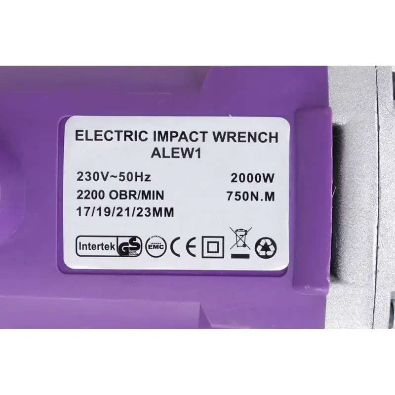 Електричний ударний гайковерт AL-FA  2000 Вт і крутним моментом 750 Нм для легкових і вантажних авто 230 В Львів - фото 2