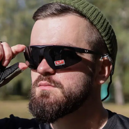 Окуляри тактичні Ray-Ban з 5 змінними лінзами (Чорні) Вінниця