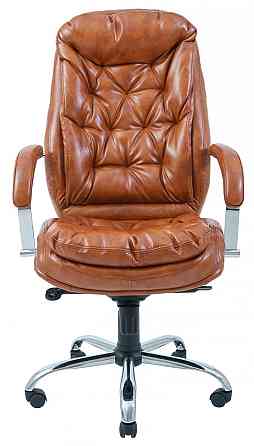 Офисное Кресло Руководителя Richman Venice Madras Cognac Хром М3 MultiBlock Коричневый Днепр