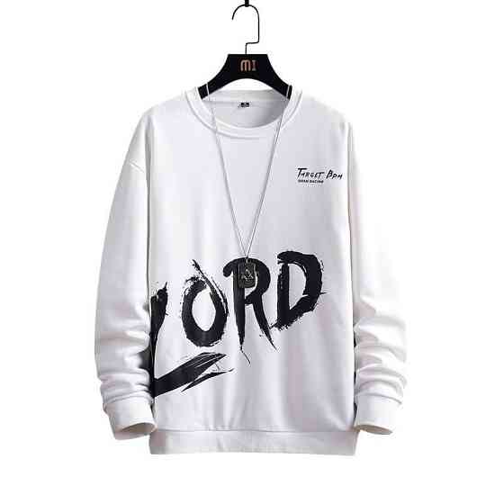 Світшот білий чоловічий з принтом 2711524613 розмір 42 Дніпро