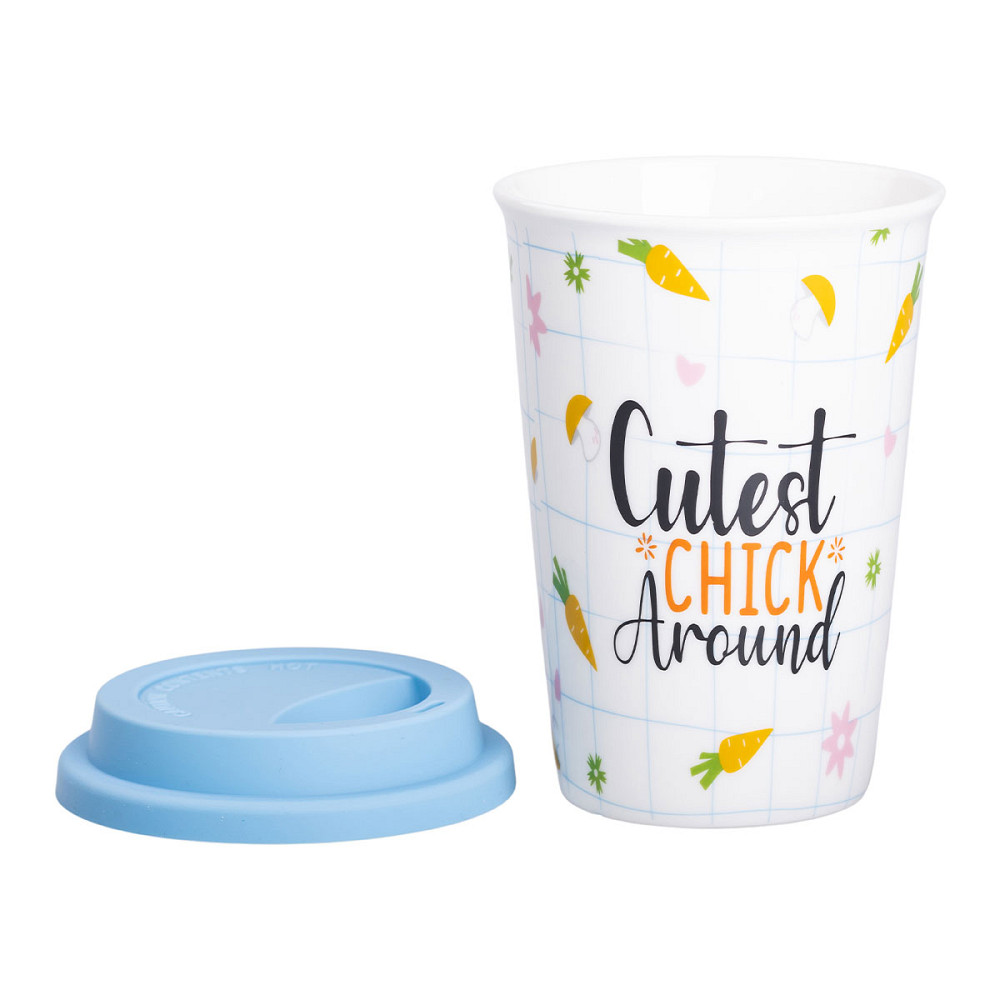 порцелянаовий стакан із силіконовою кришкою та отвором для трубочки 420 мл RX-N240546CA Коломия - фото 3