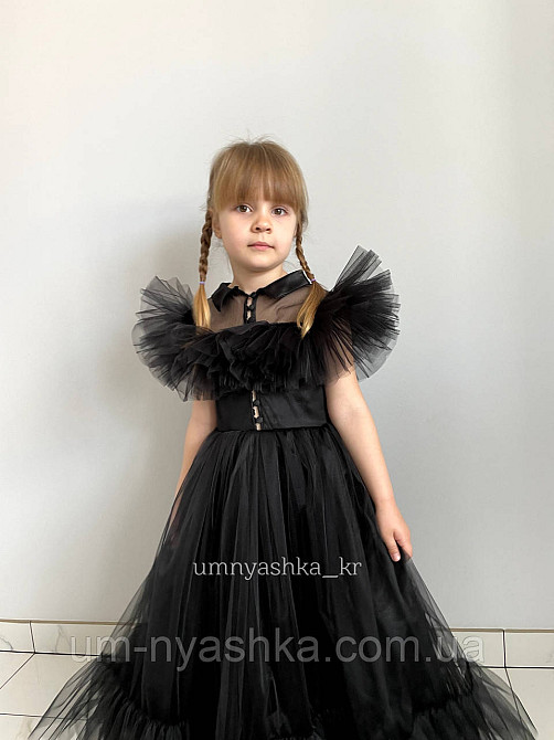 Черное нарядное платье на девочку Уэнсдэй Кривой Рог - изображение 3