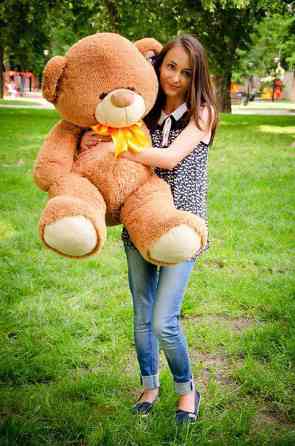 Плюшевий ведмедик М'яка іграшка Бойд 125 см Коричневий Тернопіль