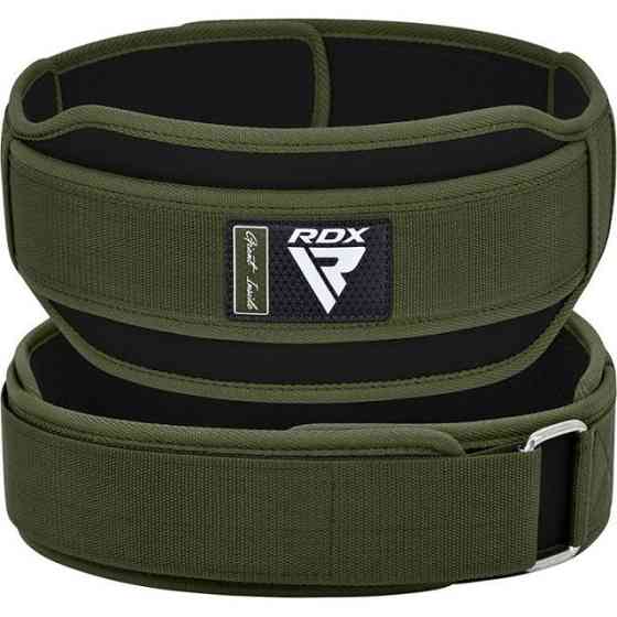 Пояс для важкої атлетики RDX RX5 Double Belt неопреновий Army Green S Каменское