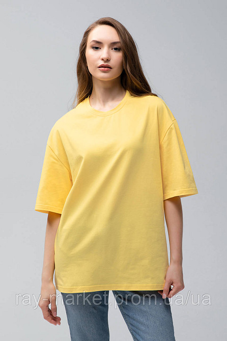 Футболка оверсайз RAY OVERSIZE женская лимонная (U0104W-Lemon) 2XL/3XL Киев - изображение 1