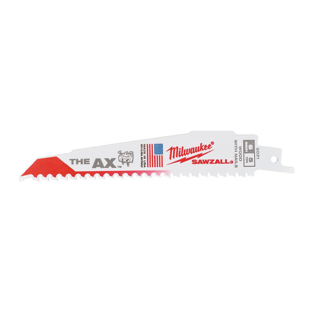 Полотно для шабельних пил AX FANG TIP MILWAUKEE, 150/5,0мм, (5шт), (деревина з цвяхами) Одесса - изображение 1