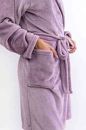 Халат с ушками для подростков теплый, сиреневый Киев