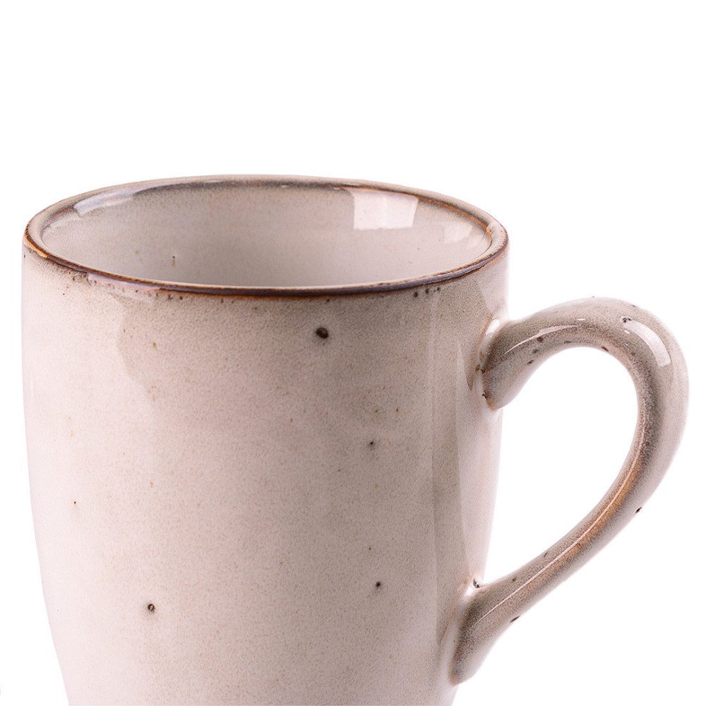 Бежева фарфоровая чашка 400 мл Київ - фото 2