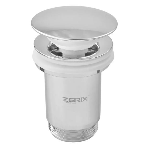 Донний клапан для раковини Zerix BV-01 1 1/4'' з переливом автоматичний СLICK-СLACK  (Z ( 14104 ) Харків