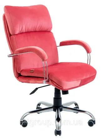 Офисное Кресло Руководителя Richman Dakota Lounge Coral Хром М2 AnyFix Алый Днепр