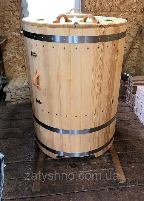 Фитобочка  деревянная круглая натуральная ( 90 см) Киев - изображение 6