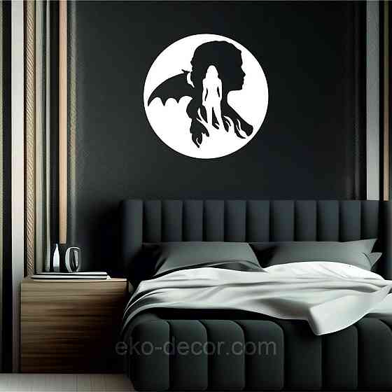 Декоративное настенное Панно «Ангел и Демон», Декор на стену 90*90 см, Белый Киев