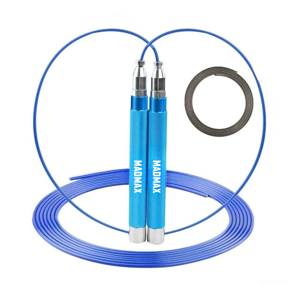 Скакалка швидкісна на підшипниках алюмінієва MadMax MFA-286 Speed jump rope Blue Кам'янське - фото 1