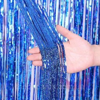 Дощ шторка для фотозон синій Київ - фото 1