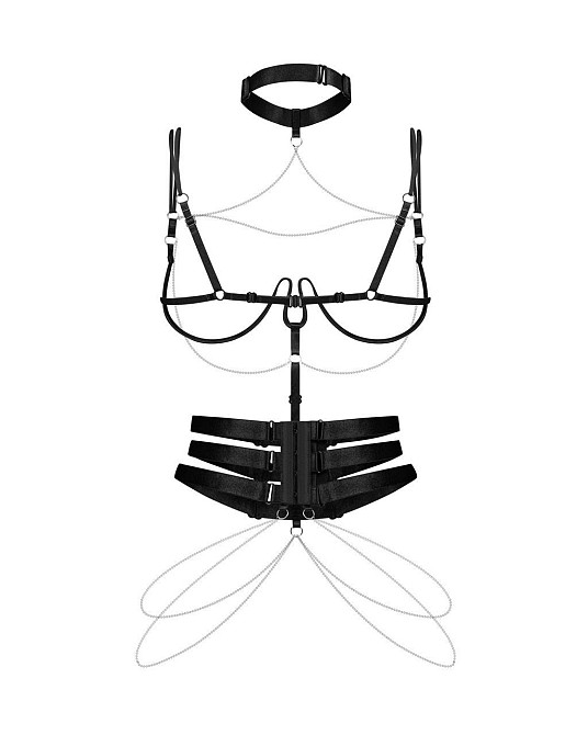 Портупея Obsessive Premis Black harness S/M/L Sex Aura Киев - изображение 3