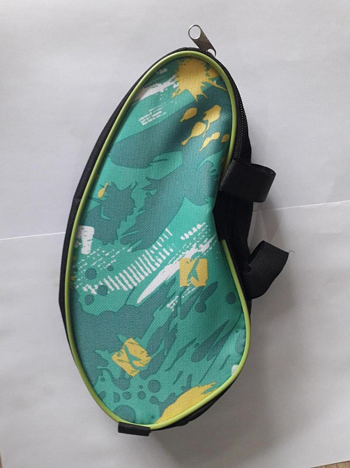 Сумка велосипедная на раму   (горизонтальная)   (mod:2, черно-зеленая)   AI Мукачево - изображение 1