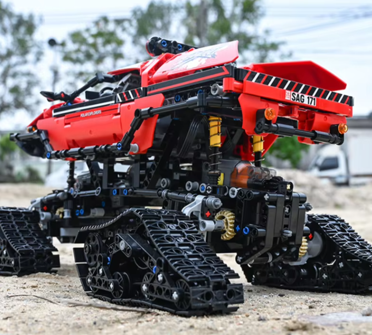 Конструктор споротивний позашляховик на гусеничному ходу на дистанційному управлінні на 1381 деталь, червоний Кам'янець-Подільський - фото 8