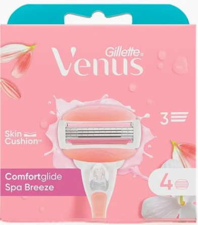 Змінні картриджі для гоління Venus ComfortGlide Spa Breeze 4 шт Львів