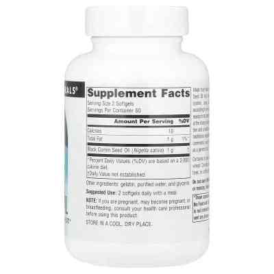 Трави Source Naturals Олія чорного кмину, Black Seed Oil, 120 гелевих капсул (SNS-02757) Вінниця