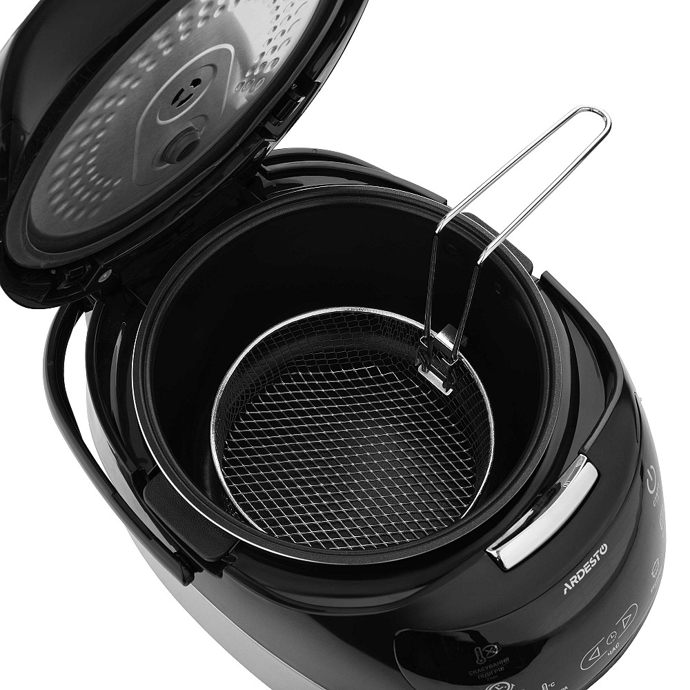 Мультиварка ARDESTO, 860Вт, чаша-5л, електронне керування, корзина для фритюру, метал/пластик, сріблястий Киев - изображение 8