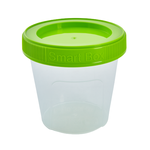 Контейнер 0,35л круглий прозорий/оливковий Smart Box Алеана Житомир - фото 1