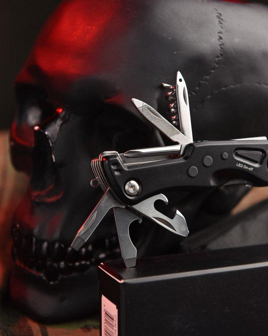 Мультитул steel з ліхтариком та бітами ВН11057 Одеса - фото 2