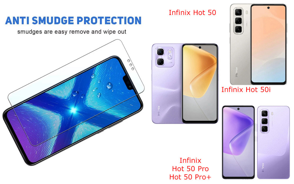 Защитное стекло NeoGlass для Infinix Hot 50, Hot 50i, Hot 50 Pro, Hot 50 Pro+ – ультрапрозрачное и устойчивое Киев - изображение 3