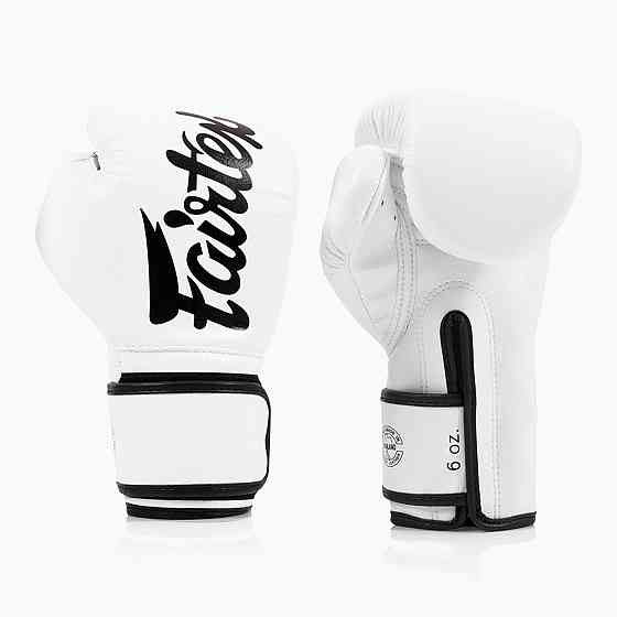 Боксерські рукавиці Fairtex BGV14 White 16 унцій (бинти в комплекті) Каменское