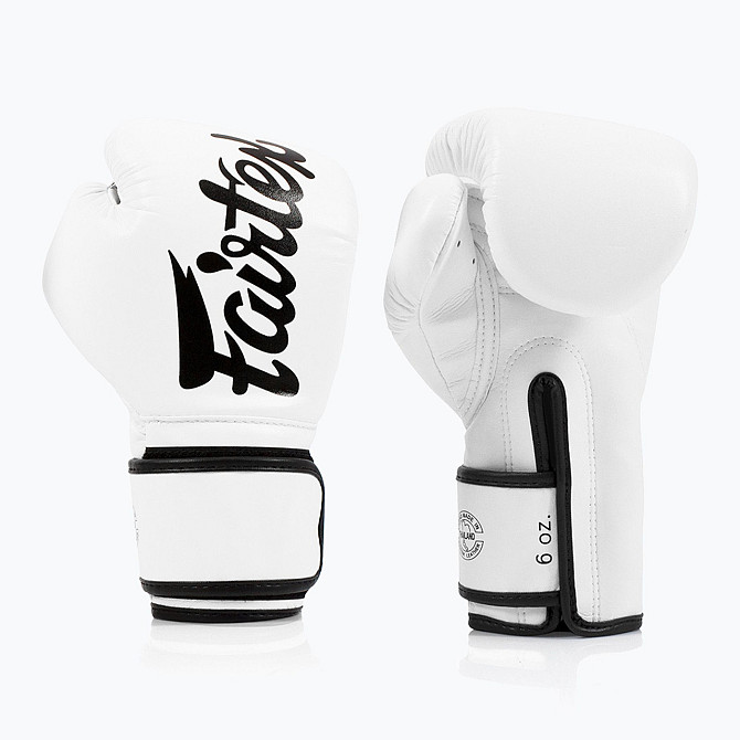 Боксерські рукавиці Fairtex BGV14 White 16 унцій (бинти в комплекті) Каменское - изображение 6