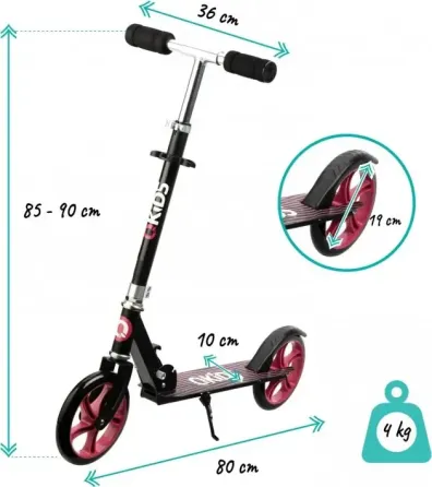 УЦЕНКА! Самокат Qkids Weiss Black-pink черный с розовым Днепр