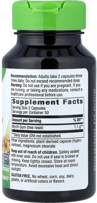 Мирра Natures Way Myrrh Gum 100 кап Киев - изображение 2