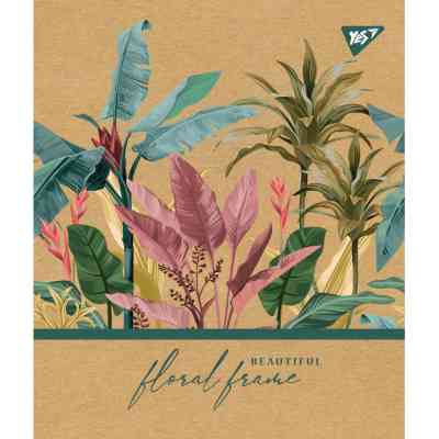 Зошит Yes А5 Floral Frame Крафт 18 аркушів лінія 5 дизайнів (765091) Вінниця