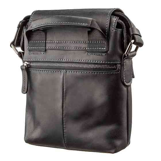 Сумка мужская матовая SHVIGEL 11173 кожаная Черная Киев