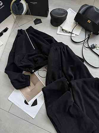 Женский теплый повседневный костюм двойка турецкий двусторонний флис полар Одесса