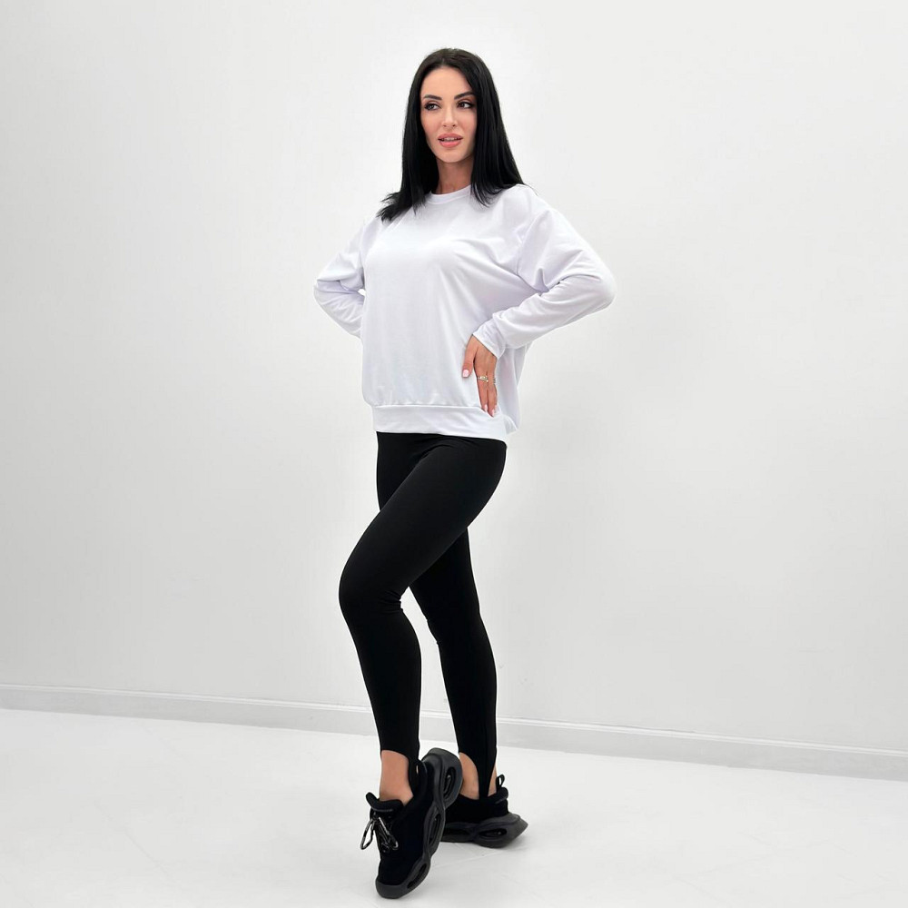 Базовий світшот з двонитки "Kaplan" оптом | Норма і батал Білий, 54-56 Київ - фото 2