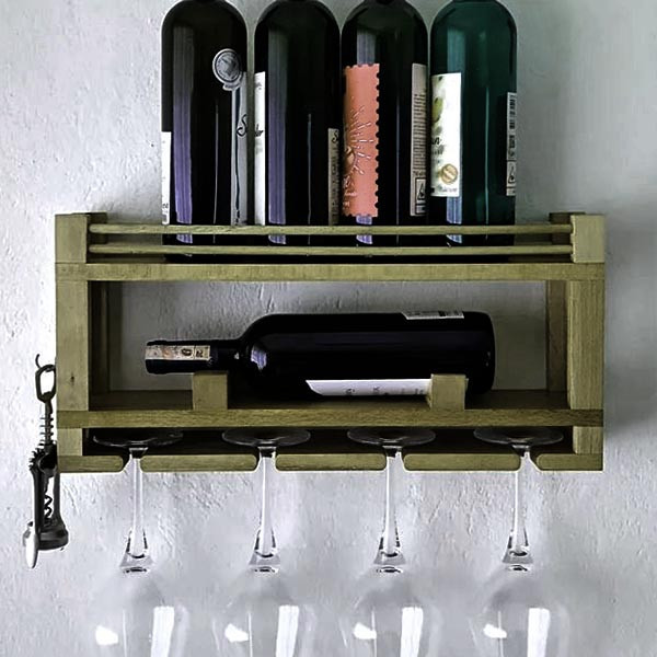 Настенная винная полка 