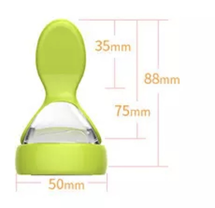 Ложка для кормления малышей зеленая, силиконовая бутылочка для кормления, размер 20*5 см, возраст от 4 мес. Киев - изображение 4