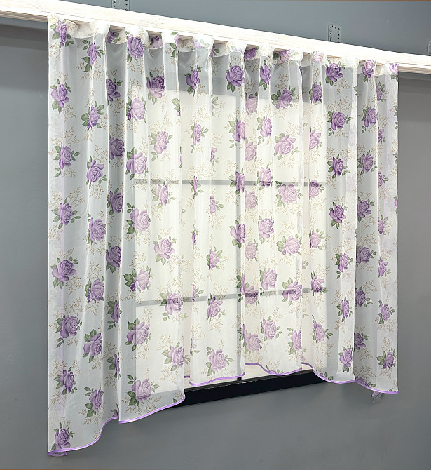 Кухонная арка VR-Textil № 000к белый с сиреневым 280х150 см (51-237) Киев - изображение 2