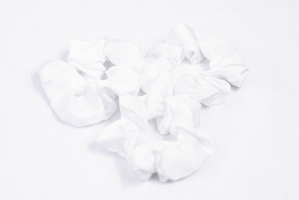 Гумка для волосся шовкова Білий Харків - фото 1