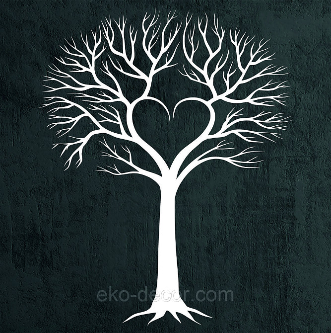 Декоративное настенное Панно «Дерево», Декор на стену 50*40 см, Белый Киев - изображение 8