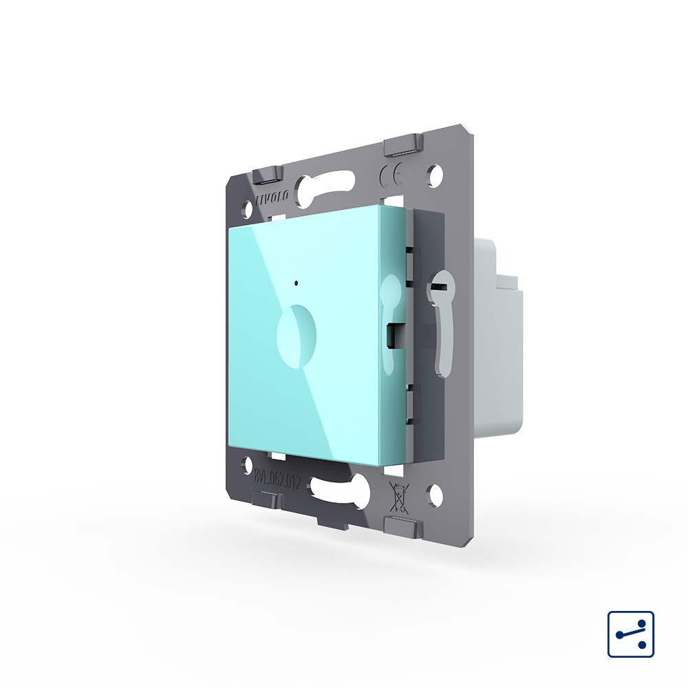 LIVOLO Сенсорний вимикач LIVOLO Sense, зелений, прохідний / перехресний, 5А 230В, без нейтралі, Коломия - фото 1