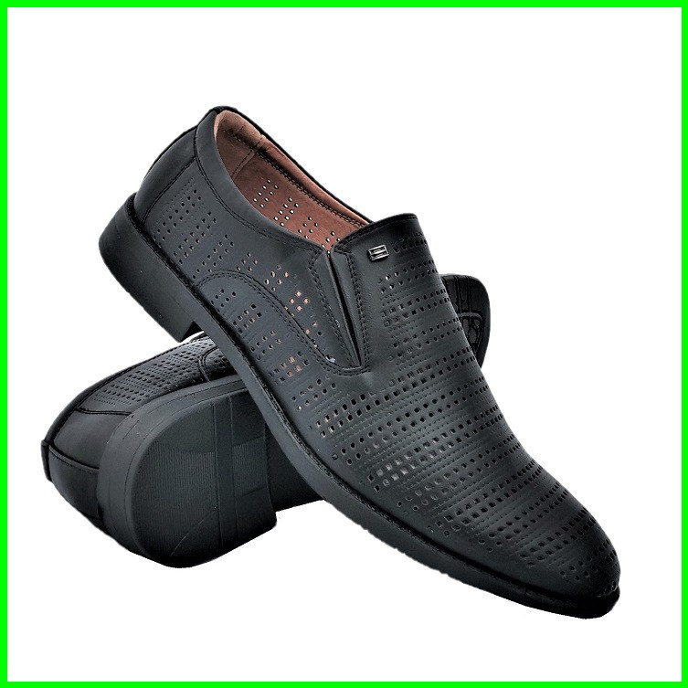 Мужские Мокасины Летние Сеточка Черные Туфли (размеры: 42) Видео Обзор - 58-1 Днепр - изображение 9