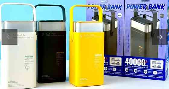 Повербанк Remax 40 000 мА, з захистом від вологи та швидкою зарядкою. Київ