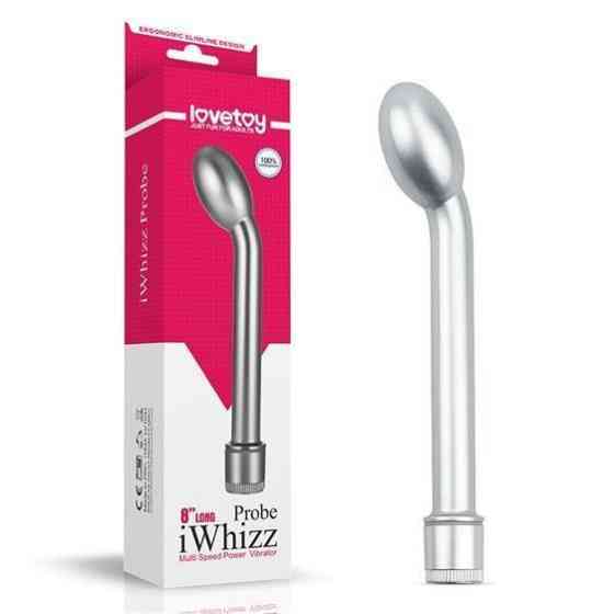 Стимулятор G-точки - iWhizz Probe G Spot 8" Silver Sex Aura Київ