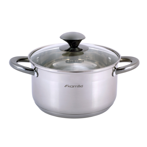 Набір каструль 8 предметів (каструлі 1,5/2/3/5л) нержавіюча сталь порожнисті ручки 4927 KAMILLE Житомир