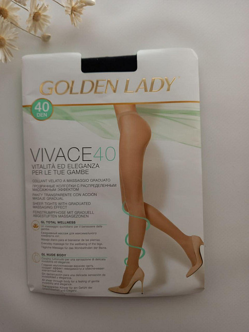 Колготки без шортиков golden lady vivace 40 черные капрон 2 Славута - изображение 1