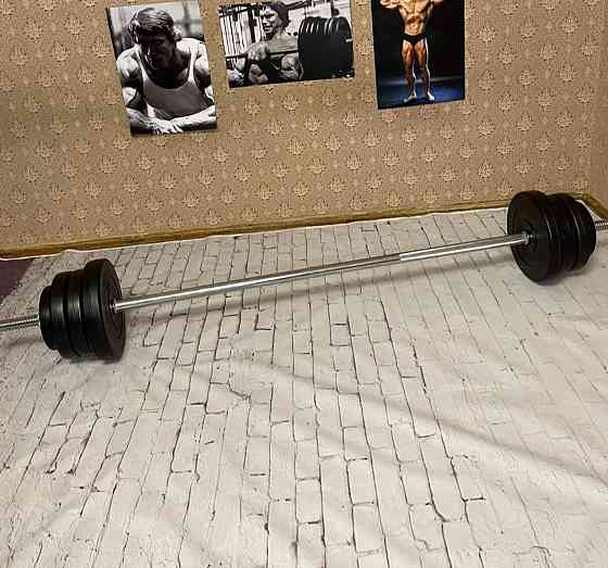 Штанга наборная на 32 кг Гантели, гири, штанги и диски в ударостойком пластике Киев